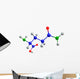 3d-rendered Molecule Glutamine Wall Decal
