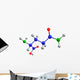 3d-rendered Molecule Glutamine Wall Decal