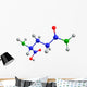 3d-rendered Molecule Glutamine Wall Decal