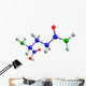 3d-rendered Molecule Glutamine Wall Decal