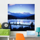Mountain Sunset Moon Wall Mural