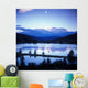 Mountain Sunset Moon Wall Mural