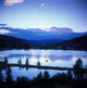 Mountain Sunset Moon Wall Mural