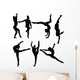 Set Gymnastics Silhouettes Wall Decal Sticker Set