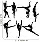 Set Gymnastics Silhouettes Wall Decal Sticker Set