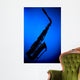 Saxophone Blue Silhouette Wall Decal