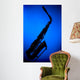 Saxophone Blue Silhouette Wall Decal