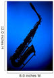 Saxophone Blue Silhouette Wall Decal