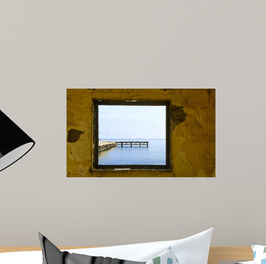 Pier through Window Wall Decal