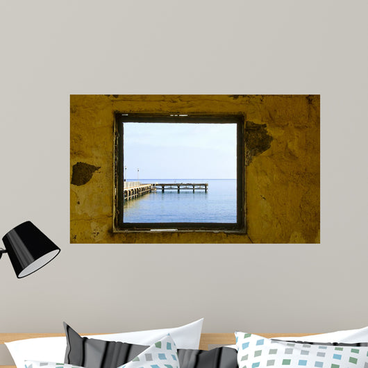 Pier through Window Wall Decal