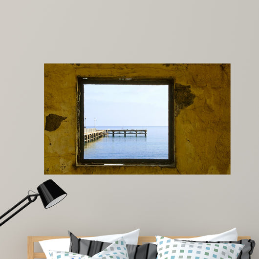 Pier through Window Wall Decal
