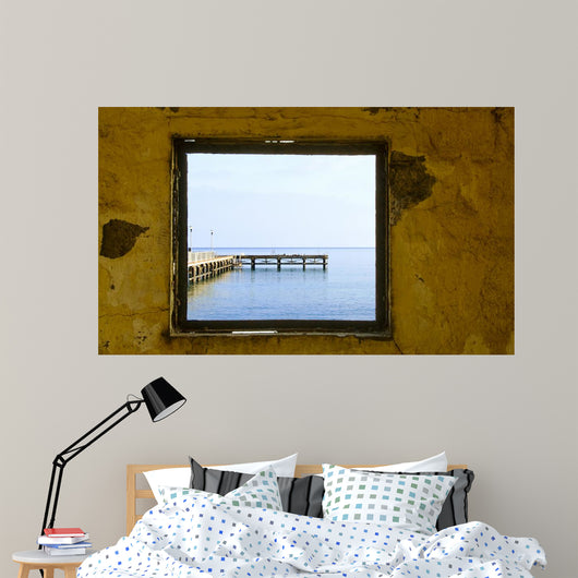 Pier through Window Wall Decal