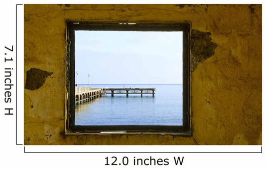Pier through Window Wall Decal