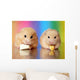 Two Syrian Hamsters Eating Wall Decal