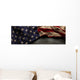 Vintage Red White and Wall Decal Panoramic