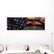 Vintage Red White and Wall Decal Panoramic