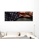 Vintage Red White and Wall Decal Panoramic