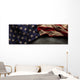 Vintage Red White and Wall Decal Panoramic
