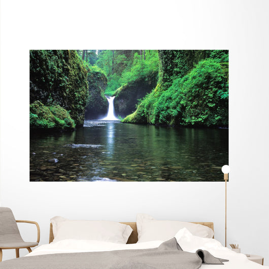 Punchbowl Falls Oregon Waterfall Wall Decal