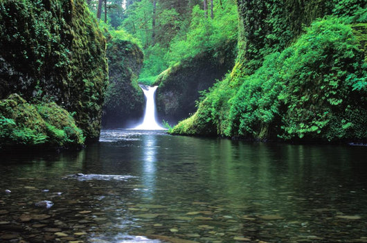 Punchbowl Falls Oregon Waterfall Wall Decal