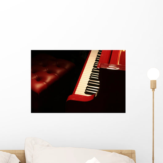 Red Piano Wall Decal