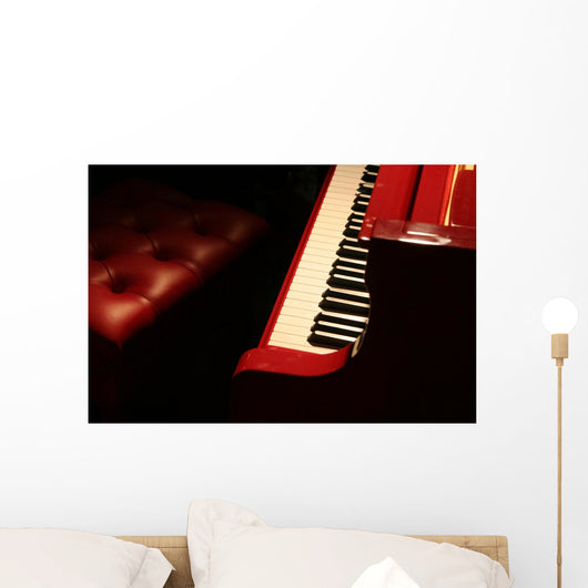 Red Piano Wall Decal