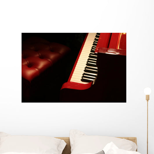 Red Piano Wall Decal