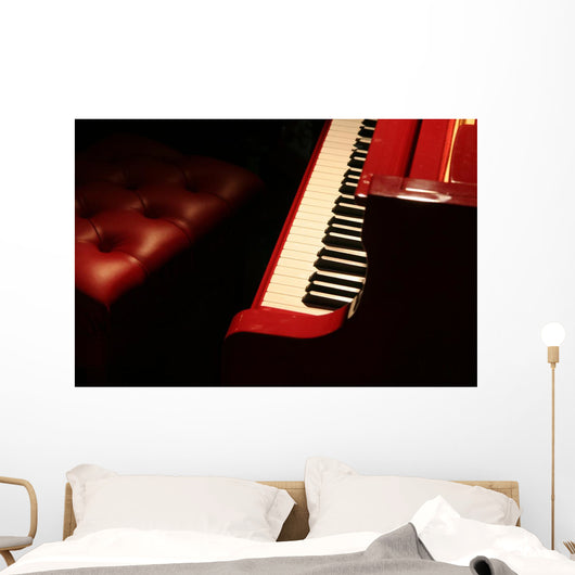 Red Piano Wall Decal
