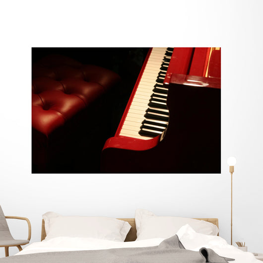 Red Piano Wall Decal