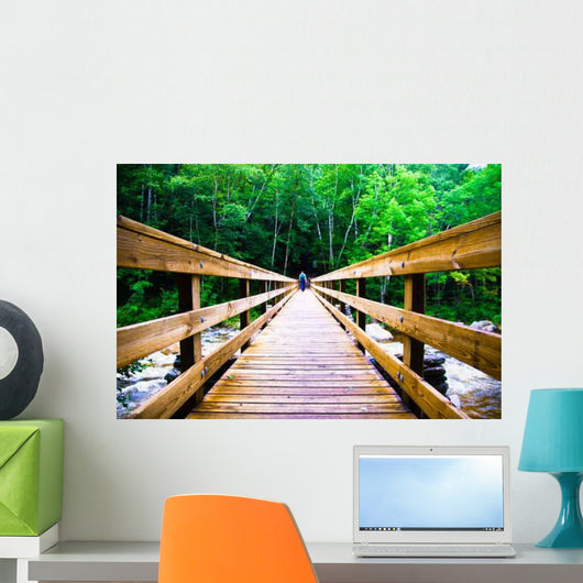 Scary Wooden Bridge Crossing Wall Decal
