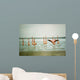 Wading Flamingos Wall Mural