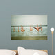 Wading Flamingos Wall Mural