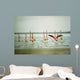 Wading Flamingos Wall Mural