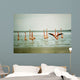 Wading Flamingos Wall Mural