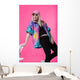 Stylish Young Woman Posing Wall Decal