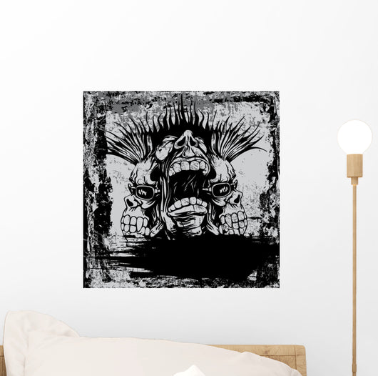 With Punk Musician Wall Decal