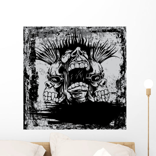 With Punk Musician Wall Decal