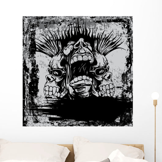 With Punk Musician Wall Decal