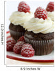Chocolate and Raspberry Cupcakes Wall Decal Design 2