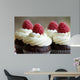 Chocolate and Raspberry Cupcakes Wall Mural