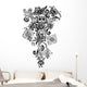Paisley Skull Tattoo Wall Decal