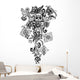 Paisley Skull Tattoo Wall Decal
