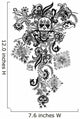 Paisley Skull Tattoo Wall Decal