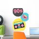 90s Poster with Boombox Wall Decal