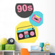 90s Poster with Boombox Wall Decal
