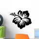 Silhouette Hibiscus Flower Wall Decal