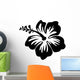 Silhouette Hibiscus Flower Wall Decal