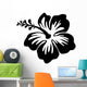 Silhouette Hibiscus Flower Wall Decal