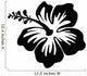 Silhouette Hibiscus Flower Wall Decal