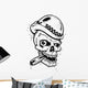 Punk Tattoo Style Skull Wall Decal